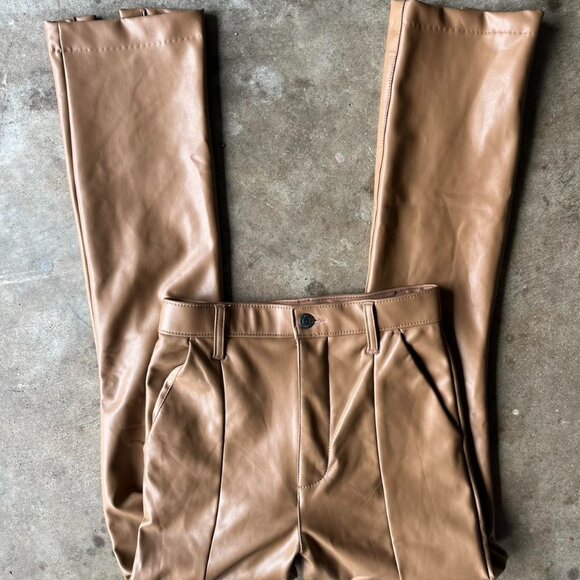 Abercrombie & Fitch Pants - abercrombie and fitch brown faux leather skinny pants size 0S